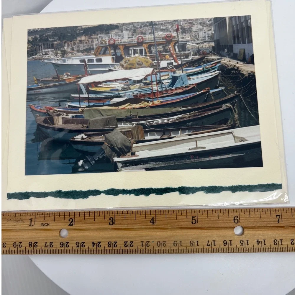 Design Imports Turkey Harbor Boats Greeting Card Blank Photography Nautical 5x7